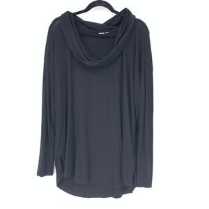 GAP Top Women's Size XL Cowl Neck Long Sleeve Black Oversized